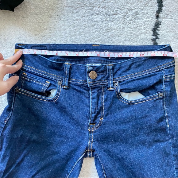 AMERICAN EAGLE Dark Wash Low Rise Original Boot Cut Super Stretch Jeans - Picture 9 of 10